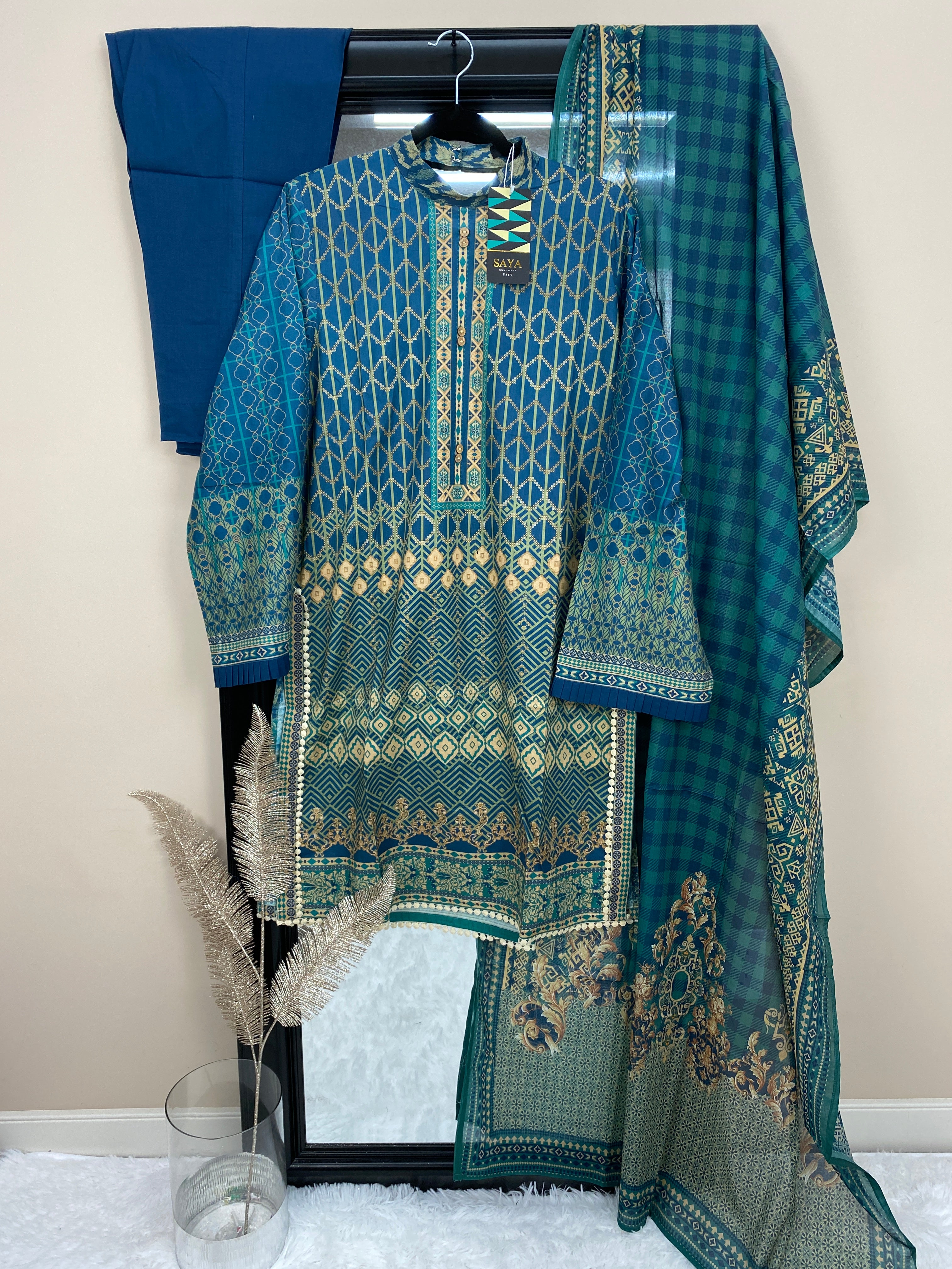 Lawn 3-PC Suit by SAYA