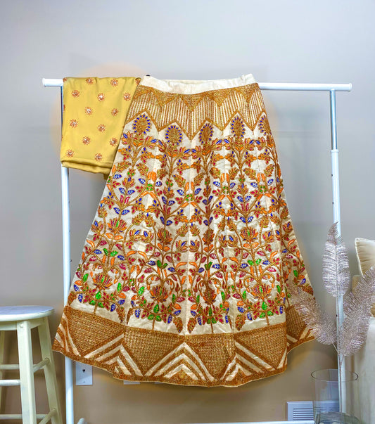 Fully Embroidered Lengha with Zari work *