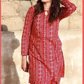 Red Chunri Printed Cotton 3-Piece Outfit