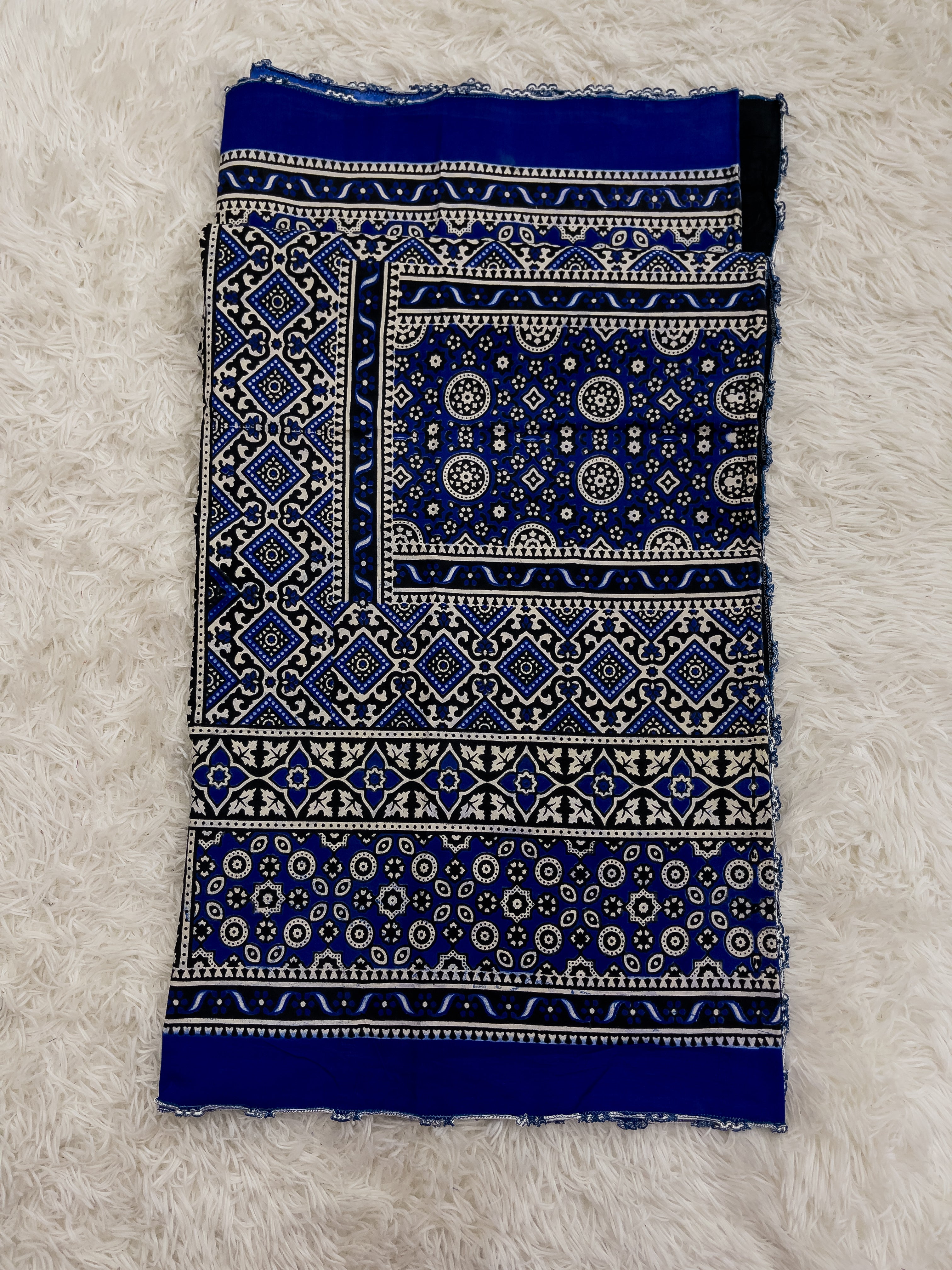 Blue Cotton Ajrak Shawl