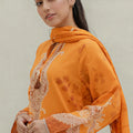 Zellbury Orange Lawn 3PC Suit – Printed Kurta, Trouser & Dupatta