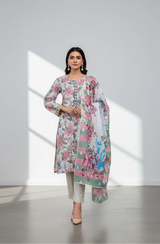 3 Pcs Lawn Printed Suit for Women