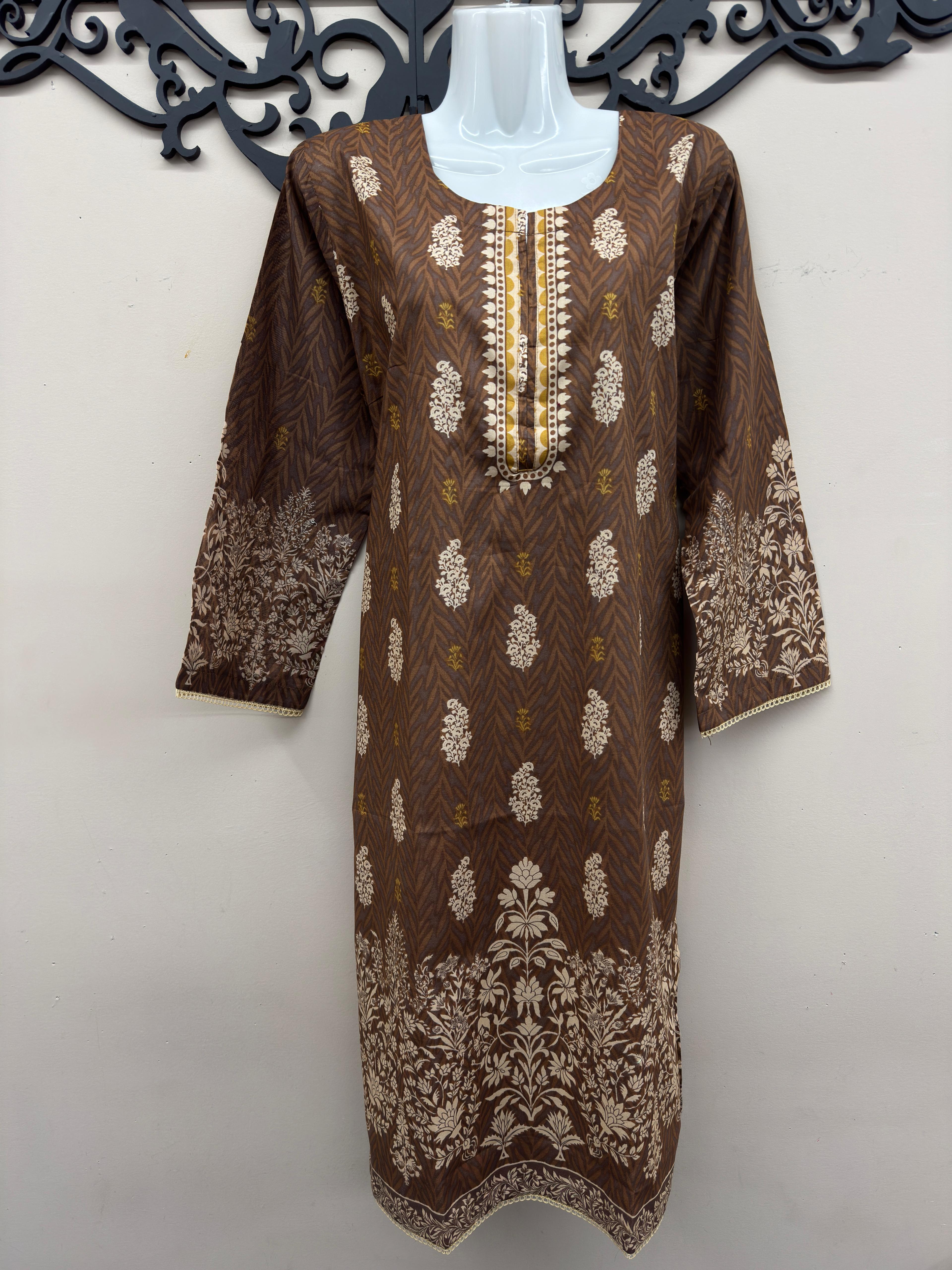 Women’s 2PC Lawn Printed Suit – Shirt & Dupatta | Casual Summer Wear