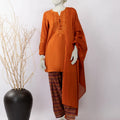 J. Rust Lawn Embroidered 3 Piece Stitched Suit