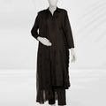 J. Black Liminal Embroidered 3-Piece Stitched Suit with Chiffon Dupatta