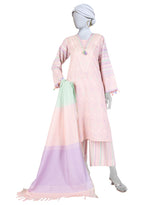 J. Pink Jacquard Embroidered 3 Piece Stitched by Maryam Qasim