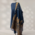 J. Blue Maple Silk 3-Piece Stitched Suit with Banarsi Dupatta