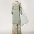 J. Green Maple Silk Embroidered 3-Piece Stitched Suit