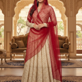 Red Net Bridal Dupatta / Veil – Elegant & Traditional