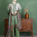 J. Green Lawn Embroidered 3 Piece Unstitched Suit