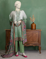 J. Green Lawn Embroidered 3 Piece Unstitched Suit
