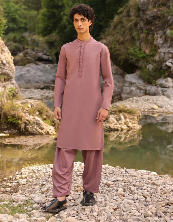 Rosewood Blended Kameez Shalwar – J. Junaid Jamshed