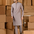 Men's Light Brown Cotton Kurta Pajama – J. Junaid Jamshed(18yrs)