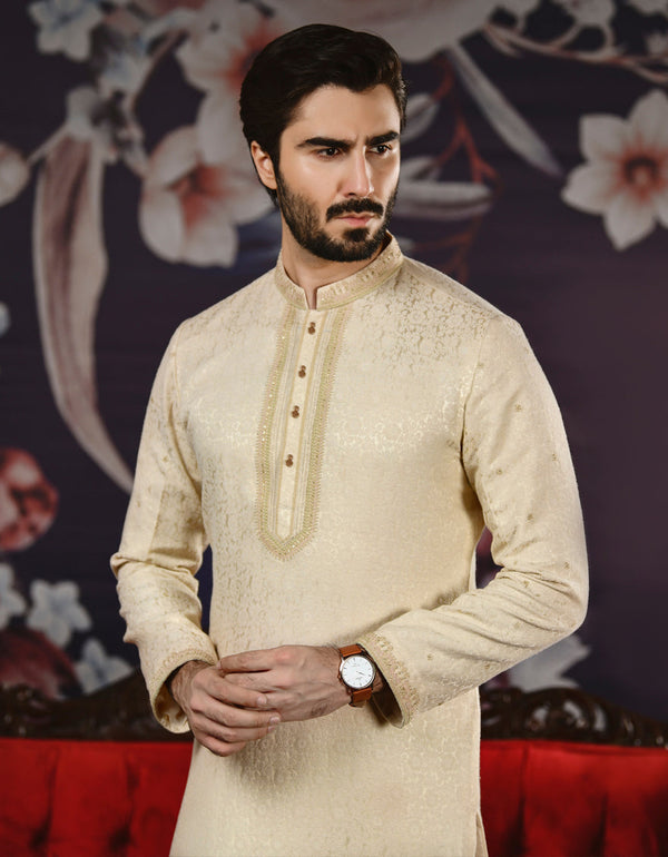 J. Formal Special Kurta For Men, With Comp Emboridery And Hand Work