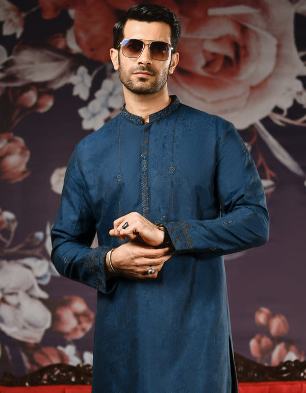 J. Formal Special Kurta For Men, With Comp Emboridery And Hand Work