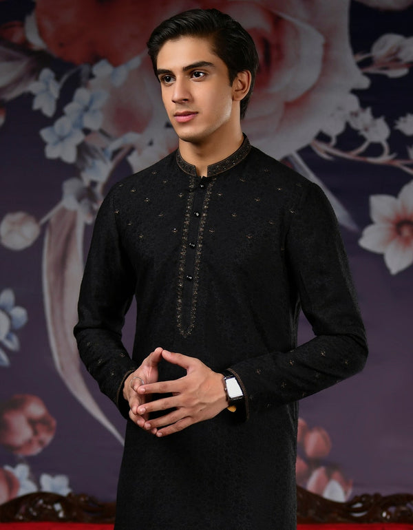 J. BLACK POLYESTER SPECIAL KURTA