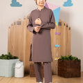 Boys’ Brown Blended Kurta Trouser – J. Junaid Jamshed