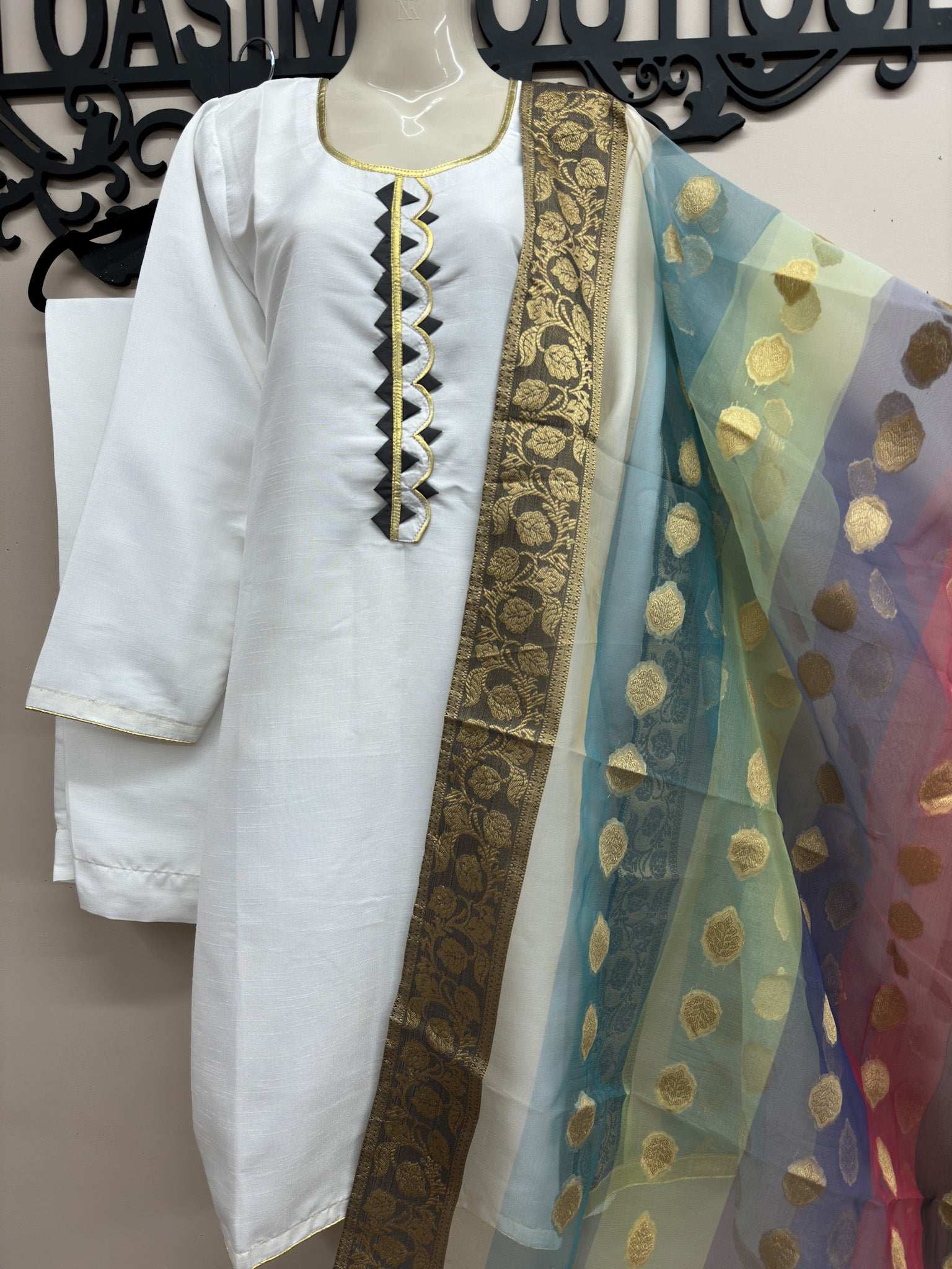 Mesori Cotton 3-Piece Outfit (White)