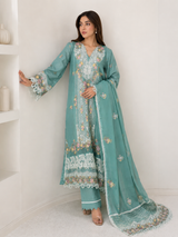 Embroidered Cotton 3 Piece Suit for Women | Maryam Qasim Boutique