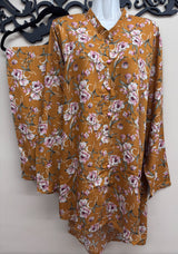 2-Piece Linen Printed Outfit