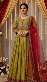 3-Piece Embroidery Long Outfit