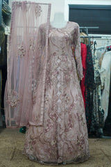 Elegant Anarkali Front-Open Gown - Perfect for Brides and Special Occasions