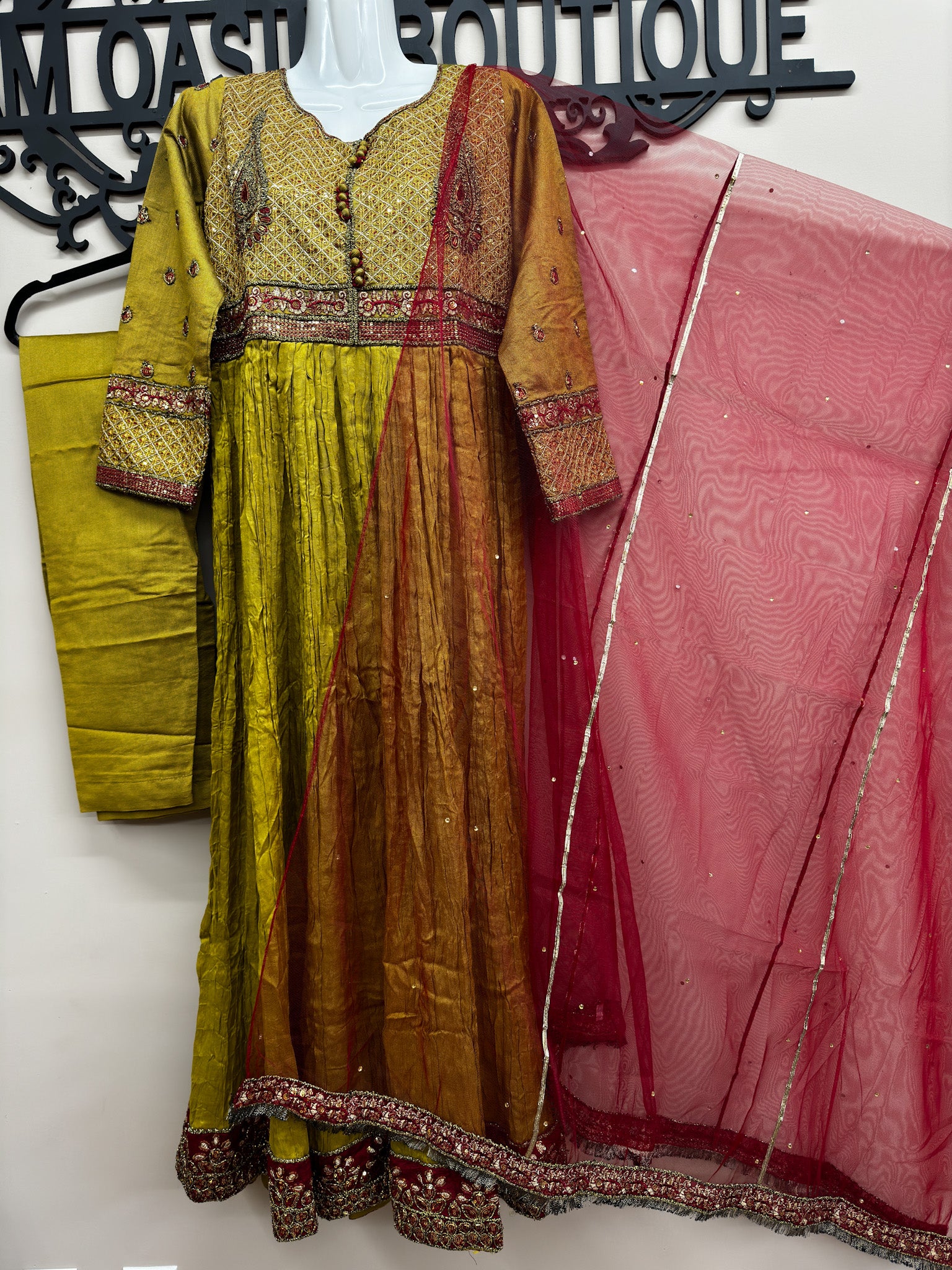 3-Piece Embroidery Long Outfit