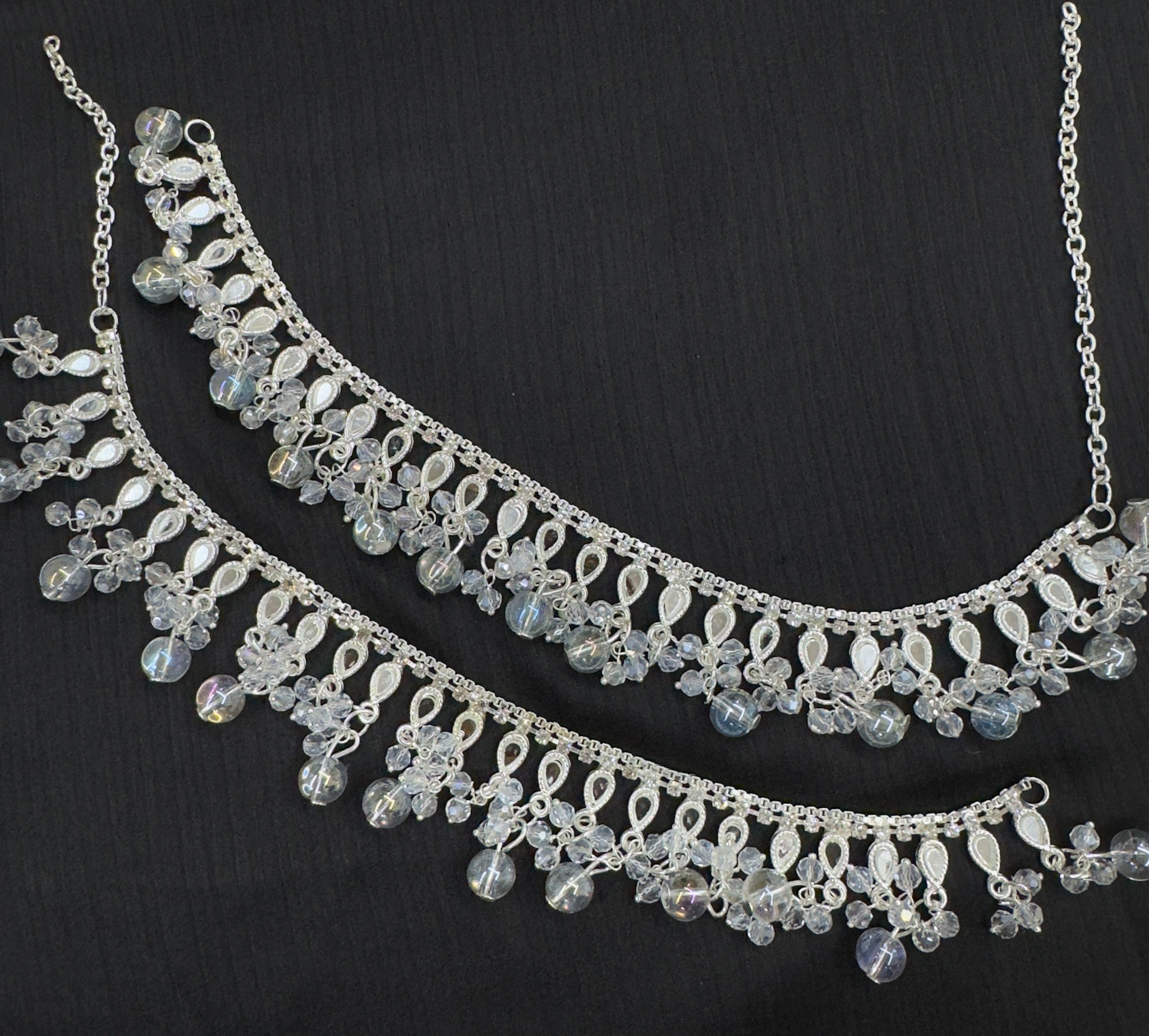 Saharas Silver Kundan with Pearls