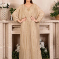 Beige Fully Lined Kaftan Small