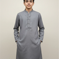 J. Teens Kurta Trouser Set – Grey Wash & Wear Fabric