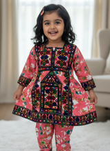Kids Embroidered Cotton Dress Set