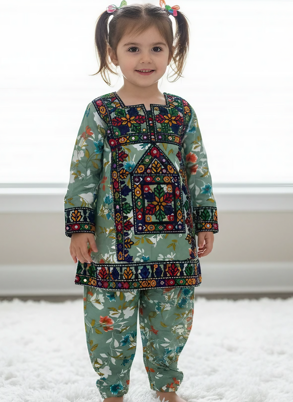 Soft Cotton Printed 2-Piece for Girls