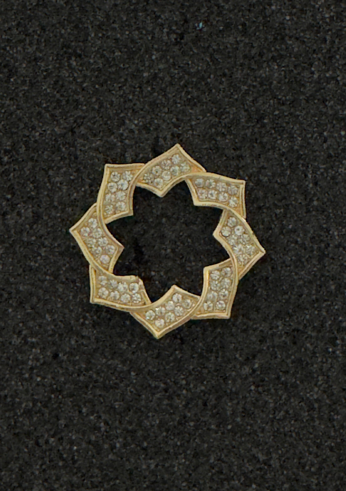 Gold Geometric Starburst Crystal Stud Earrings