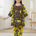 Soft Cotton Embroidered Dress for Girls – 2-Piece Outfit
