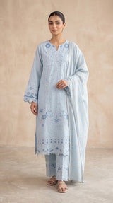J. Chikankari Embroidered Cotton Lawn 3PC Suit