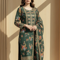 Most Demanded Green Silk 3-Piece Outfit – Karina Style