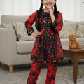 Kids Printed Embroidered Cotton Suit – Comfortable 2-Piece