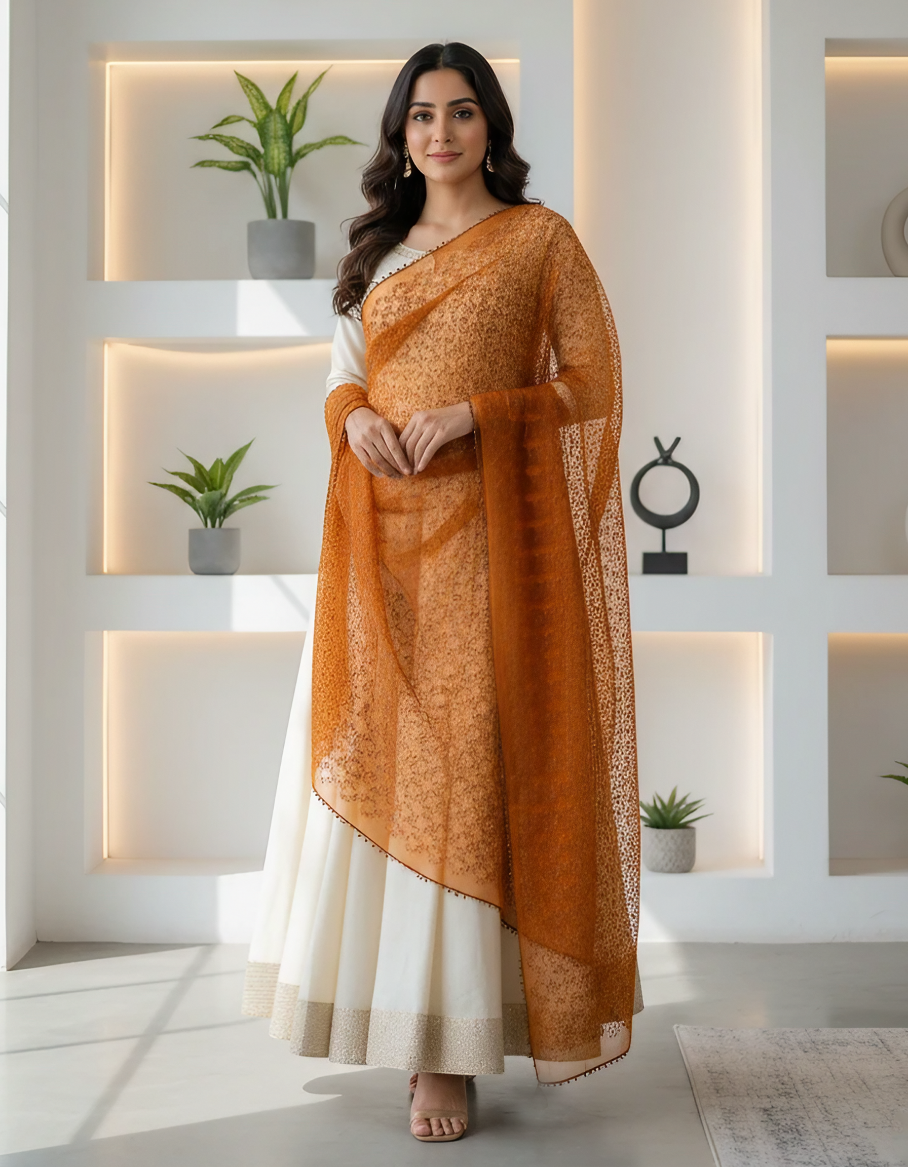 Fully Embroidered Lawn Dupatta – Elegant Summer Luxury