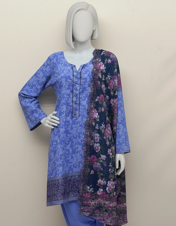 Embroidered Lawn 3 Piece Suit | Custom Stitched Printed Outfit by Maryam Qasim Boutique