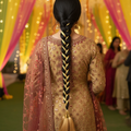 Gold Braided Hair Parranda with Tassels