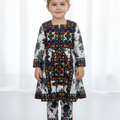 Girls Embroidered 2-Piece Cotton Suit – Soft Printed Kurta & Trouser Set