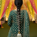 Silver Braided Hair Paranda with White Tassels