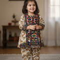 Girl Embroidered Cotton Co-Ord Set – Comfortable Printed Suit