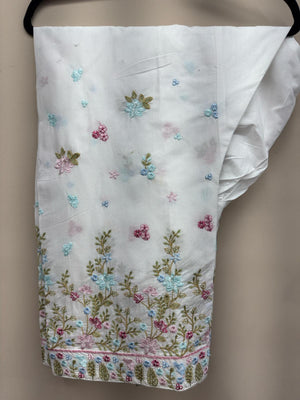 Desi style Beautiful white shalwar with fully embroidered in canada