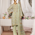 3-Piece Original Bin Saeed Pista Green Printed Lawn Stitched Suit with Lawn Dupatta & Plain Trouser