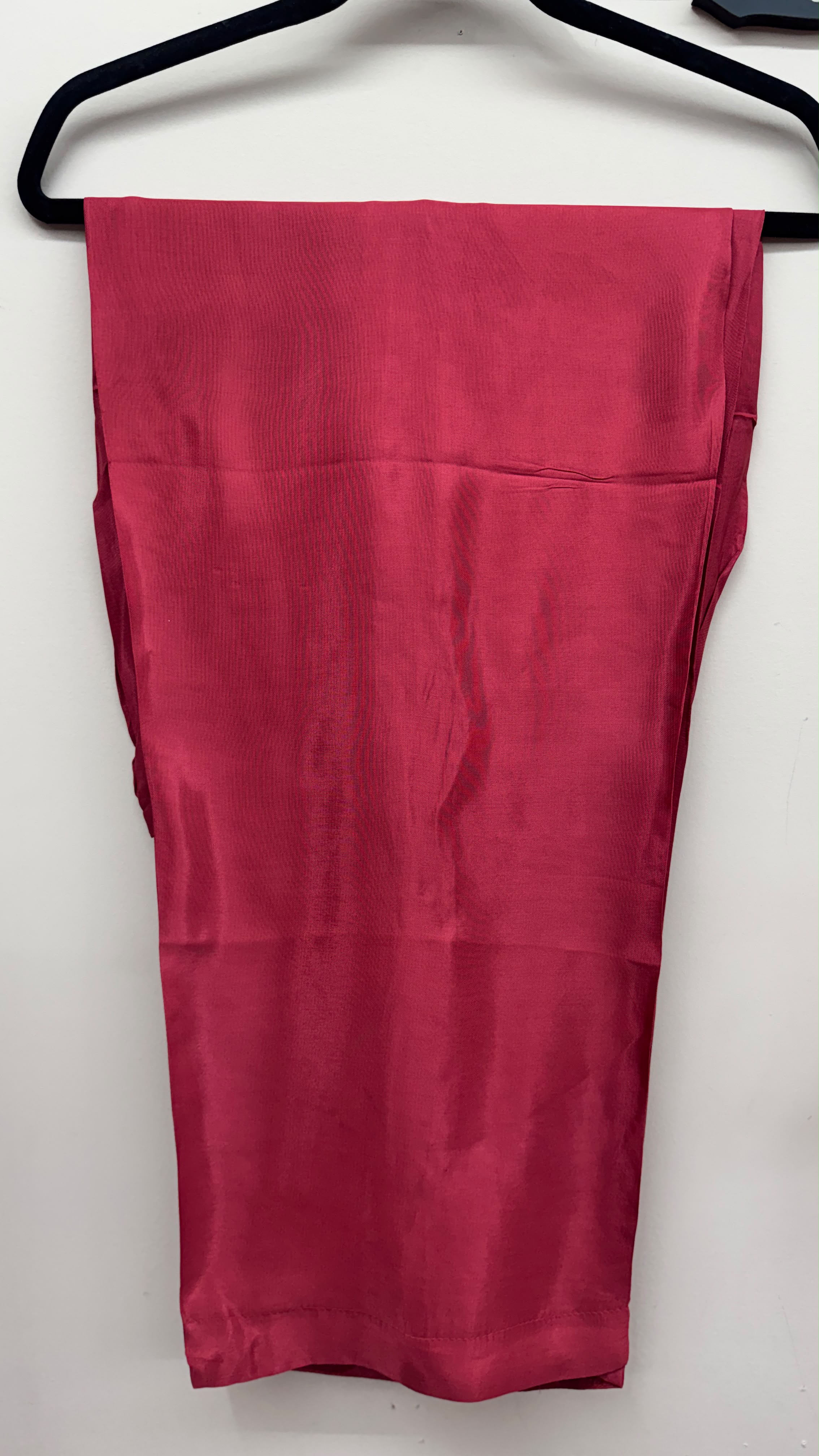 Blush pink and deep red embroidered Pakistani formal wear