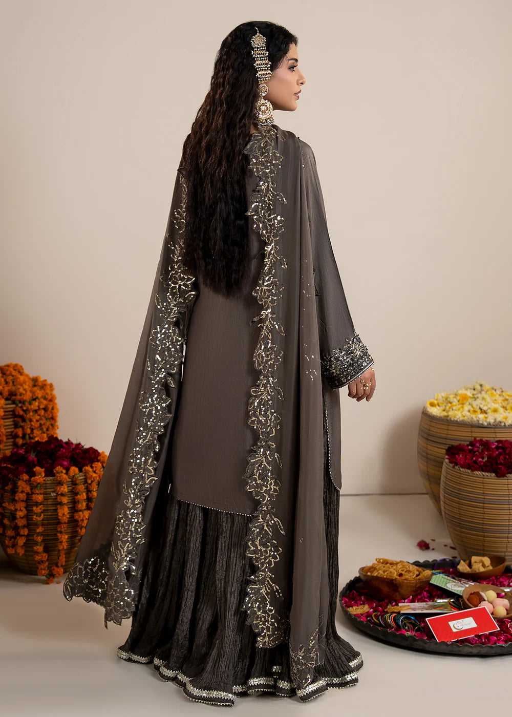 raw silk sharara outfit