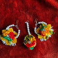 Multi-Color Artificial Ghajra set earrings tika
