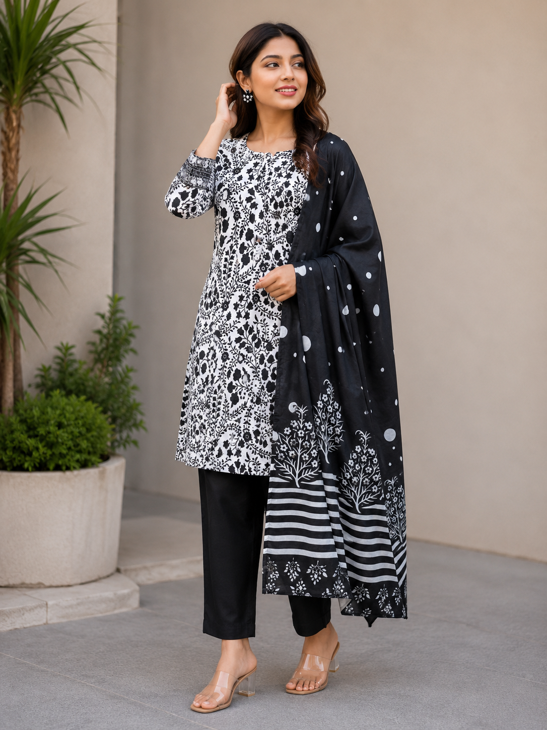 Desi style 3pcs casual dress in canada