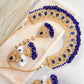 Stunning Jhumka Drop Pearl Set (Navy Blue)